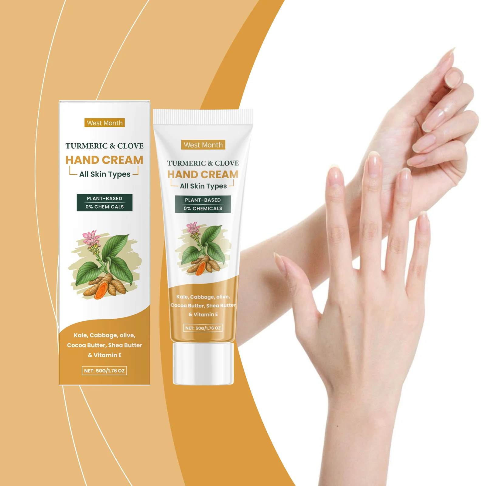 Turmeric Clove Oil Hand Cream Gentle Moisturizing And Hydrating Winter Hand Cream For Dry Hands