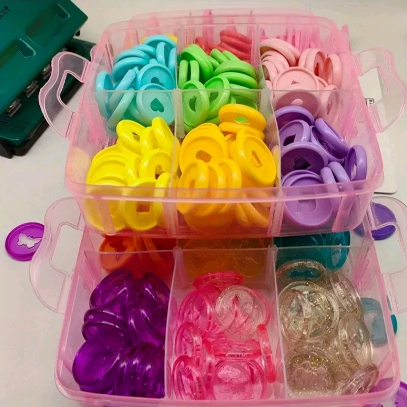 150Pc 24mm Mushroom Hole Binding Disc Rings Plastic Disc Ring Binder Book Bind Planner Notebook Diary Scrapbook Binding Supplies