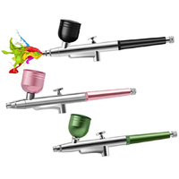 Airbrush Spray Gun for Painting Nails Modeling Crafts Cake Mini Spray Gun 0.3mm Nozzles Portable Airbrush Gun with Cleaning Kit