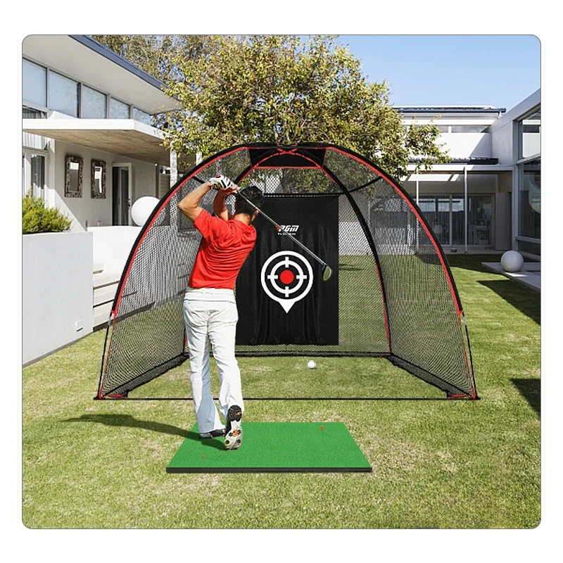 PGM Indoor Outdoor Golf Super Durable Practice Net Swing Chip Trainer Fiber Rod/warp Knitted Mesh/oxford Cloth Golf Accessories