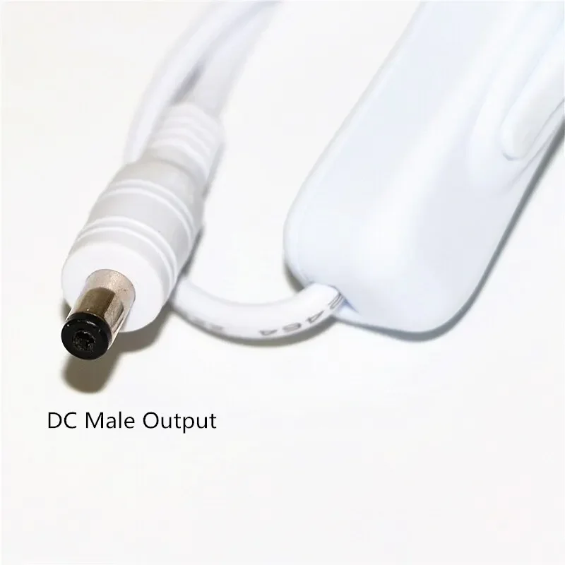 LED Light Strip Dimmer Switch ON OFF Controller DC Female Male LED Switch Connector 5.5*2.1MM for 12V 24V 5050 3528 Light Strip