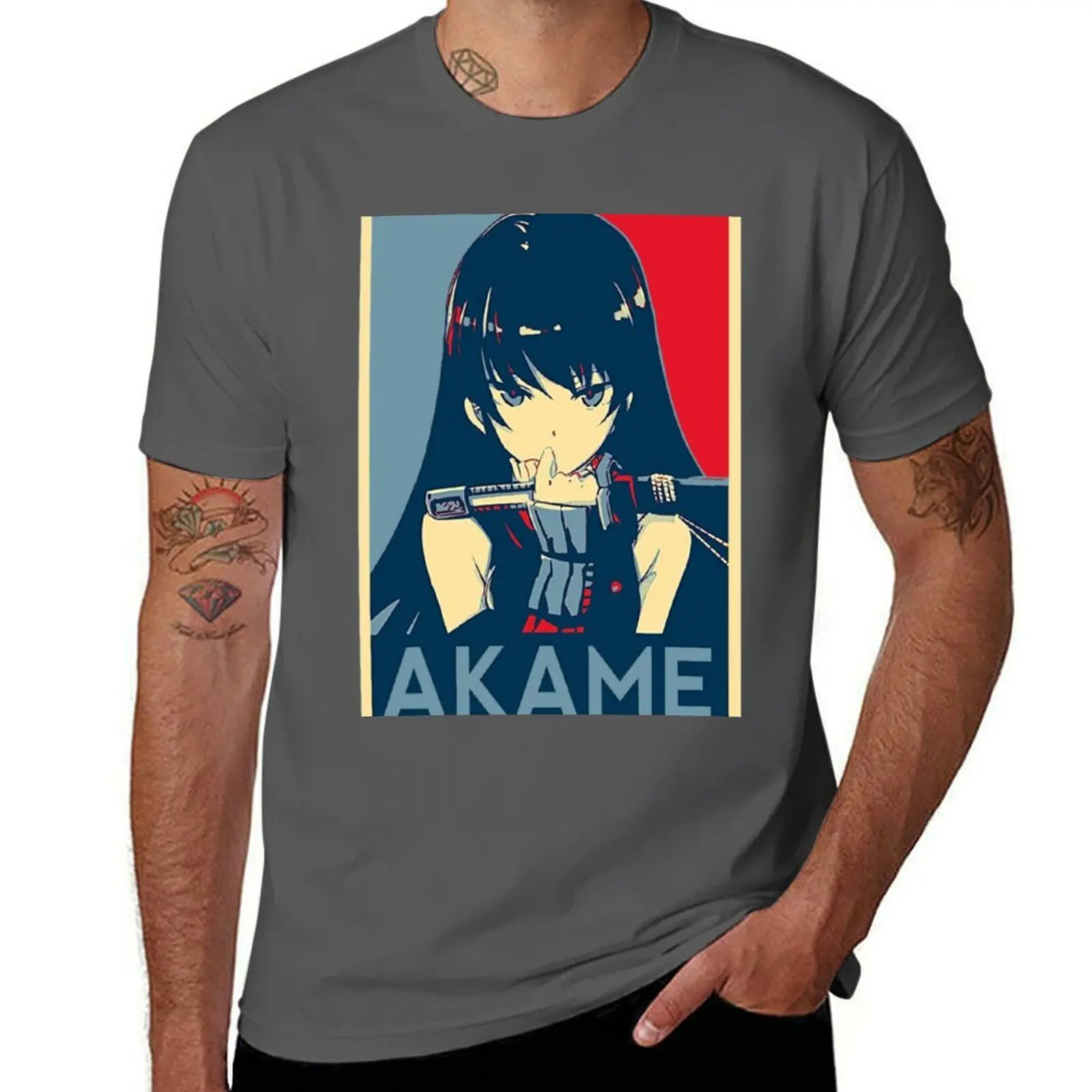 

Akame ga Kill - Akame waifu! T-Shirt Plus Size Loose Short Sleeve Top