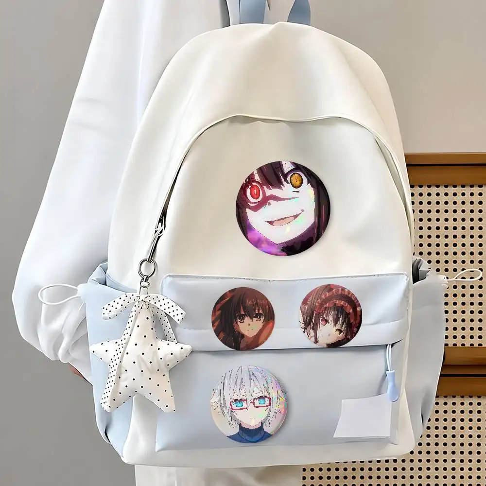 Anime D-DATE A A-LIVE Fashion Button Badge Pin Set Cool Anime Game Cartoon Music Design Brooch For Backpack Clothes