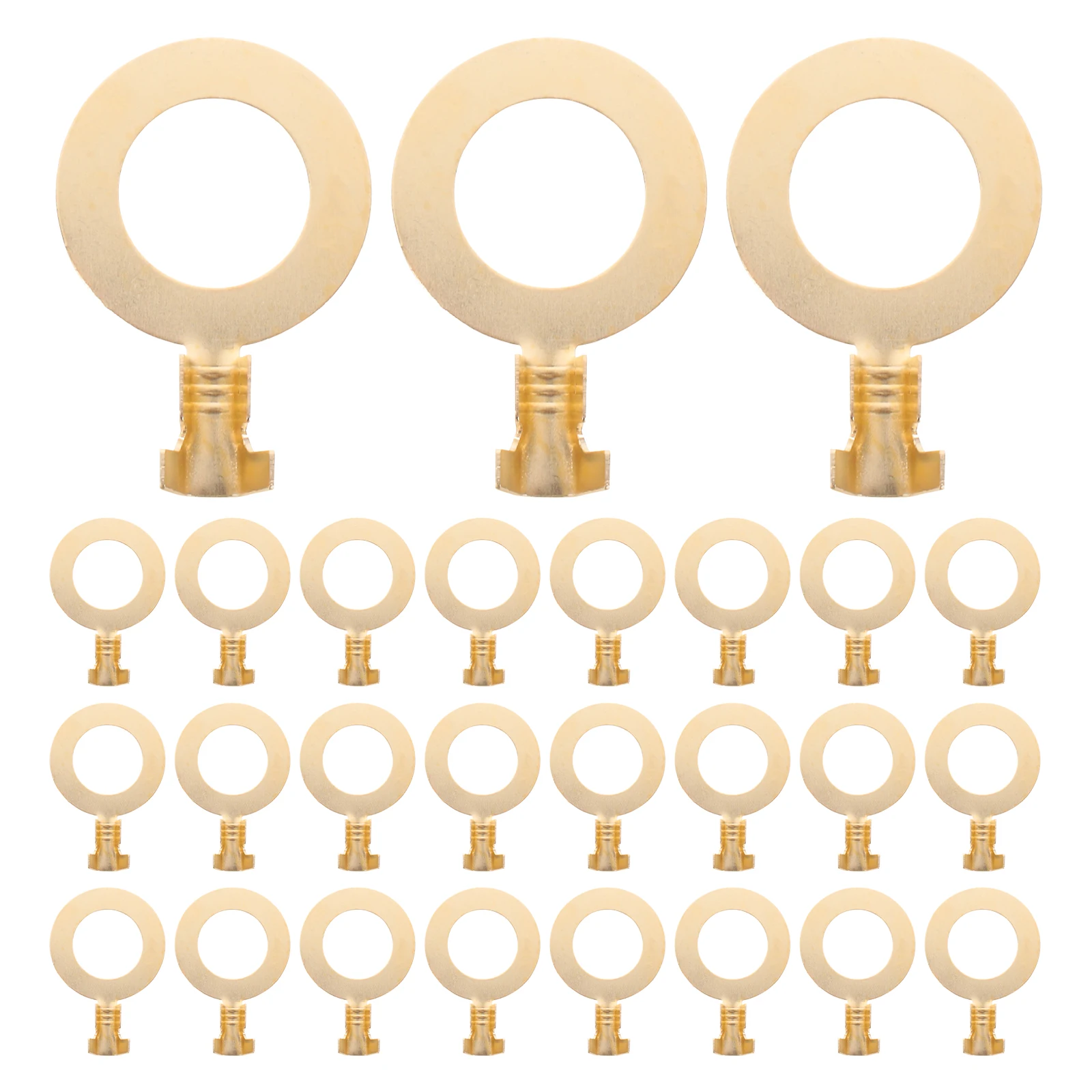 

100pcs Heavy Duty Copper Grounding Terminals Reusable Ring Connectors M10 Cable Ends Wire Lugs Fast Connection Car