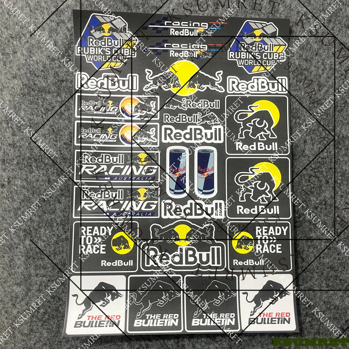 Para calcomanías adhesivas con logotipo de motocicleta Red Bull