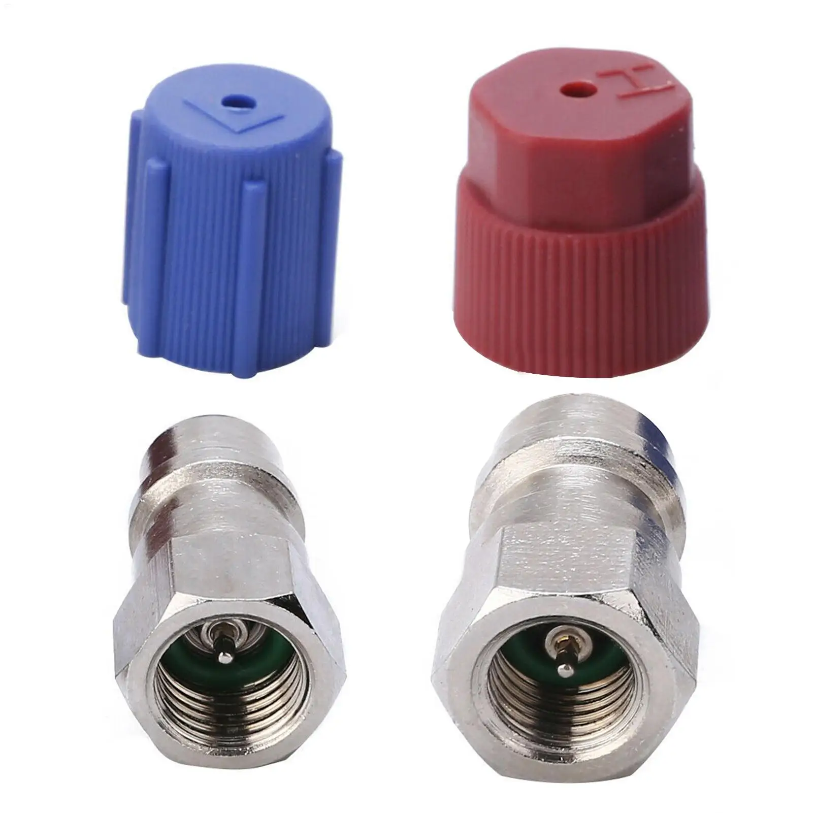 

Auto A/C fitting port adapter R12 to R134a conversion Quick disconnect couplers High/low pressure adapter car AC retrofits kit