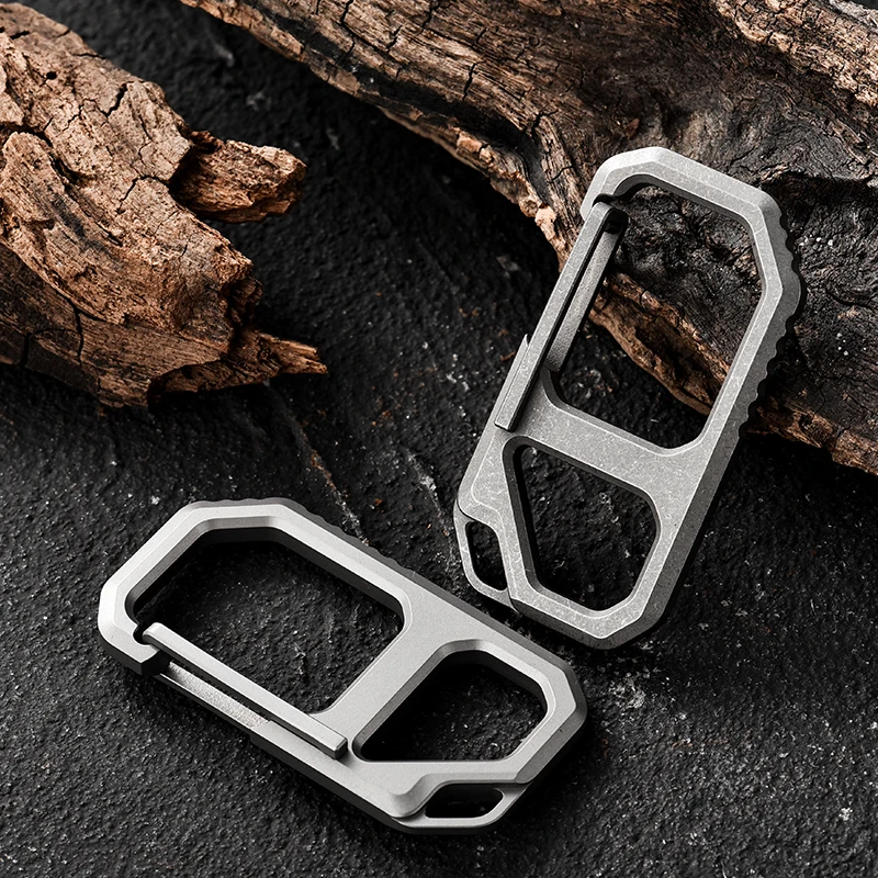 

Multifunctional Mini Titanium Keychain EDC Carabiner with bottle opener
