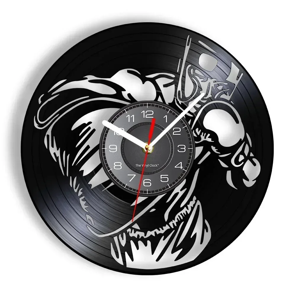 Boxing Vinyl Record Wall Clock Sport Hobby The Pugilist Decorative Clock Boxing Vintage Clock Boxer Wall Art Boxing Lovers Gift