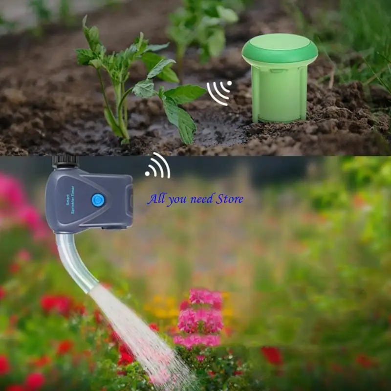 

K9FB Wireless Soil Moisture Temperature Sensors with Control for Indoor Outdoor Garden Plant Care Gardening Tool