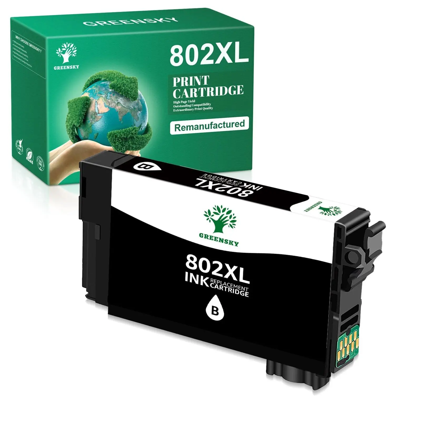 Para epson 802xl cartuchos de tinta preto para WF-4720 EC-4030 WF-4730 WF-4734 1pk