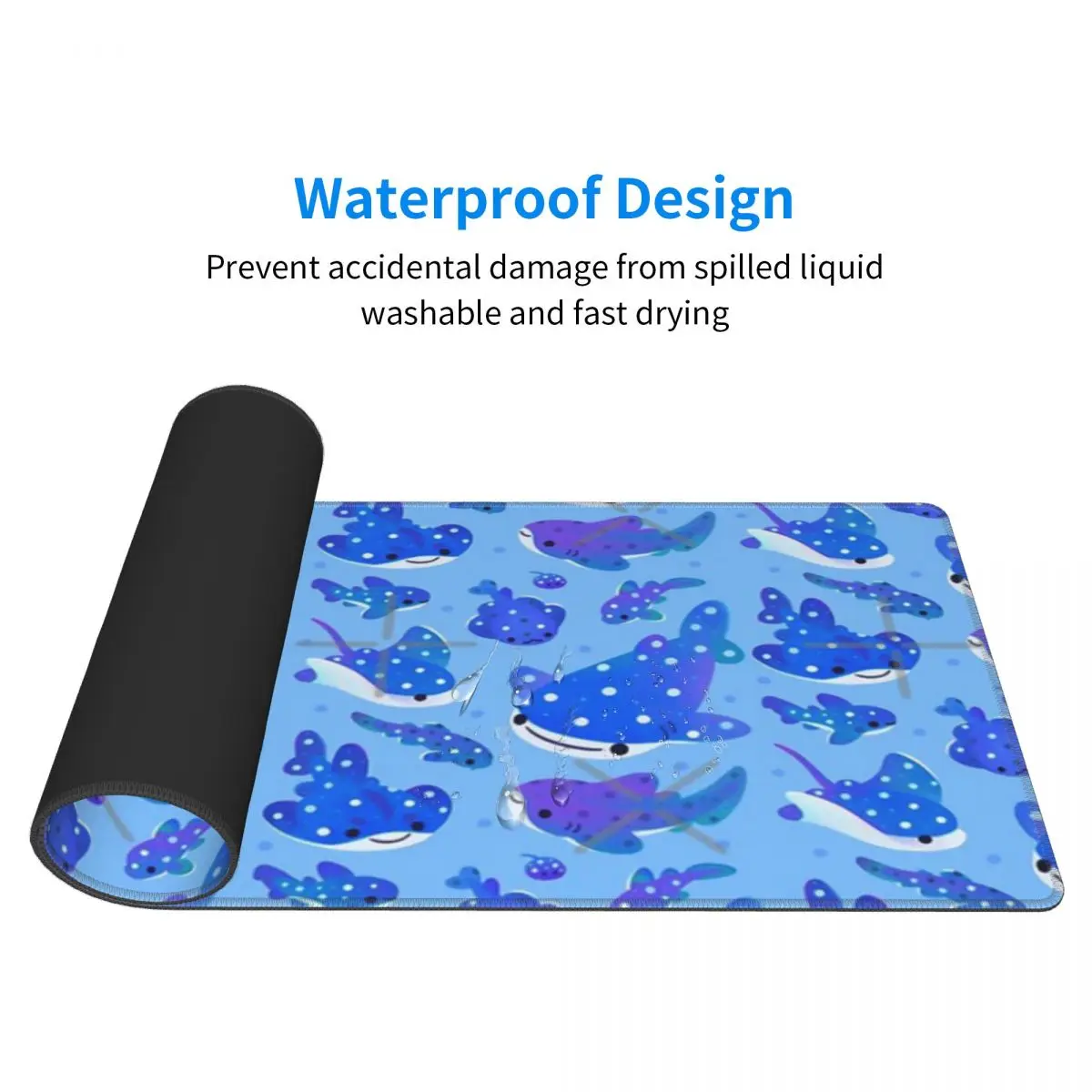 Polka Dot Shark Rubber Keyboard Pads