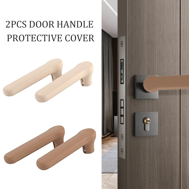 Glossy Full Silicone Baby Safety Door Handle Protective Cover Door Handle Anti-collision Protective Cover Anti-collision Cover