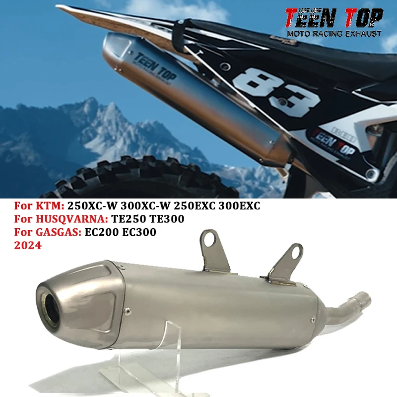 

OEM Motorcycle Slip-on Exhaust For Husqvarna TE250 TE300 TX300F Exhaust Muffler For KTM 250XC-W 300XC-W Exhaust Tailpipe 2024