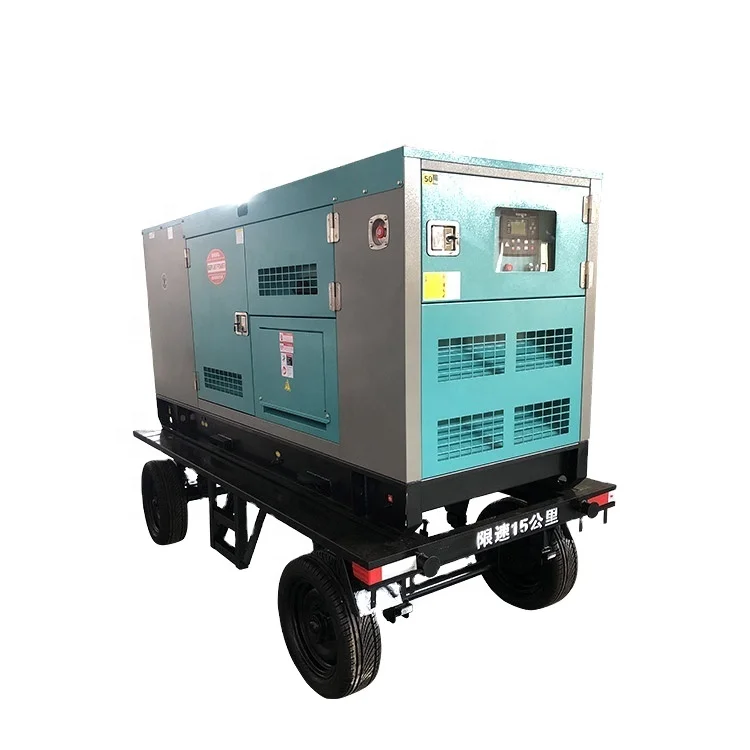 Ｆｏｒ New Design 70kva 90kva 100kva Trailer Super Silent Diesel Generator with Power Engine for Camping Use