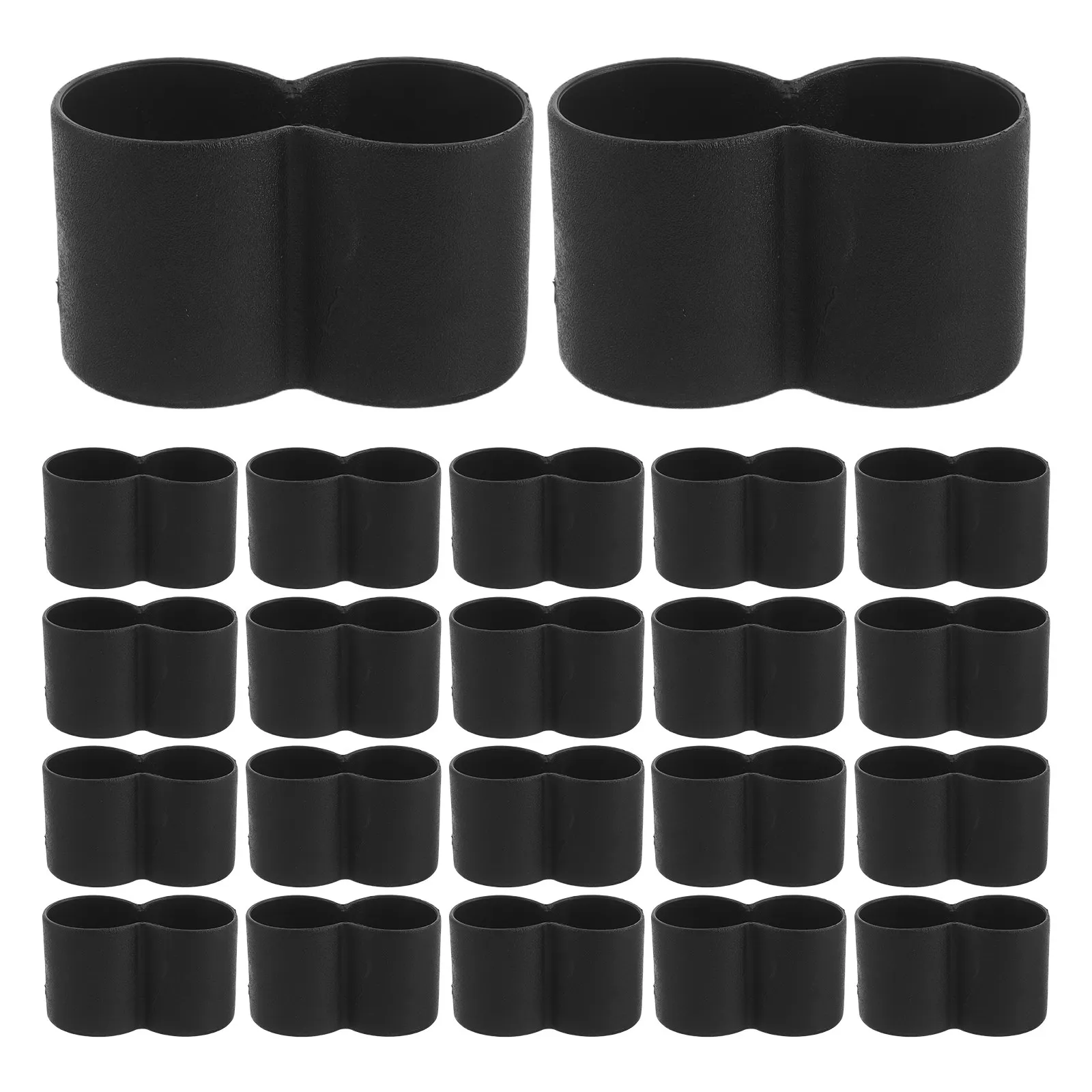 50pcs Table And Chair Leg Protectors: Plastic Chair Leg Tips Caps - Furniture Double 22mm/0.86 Inch Tubes Floor Pads For Home