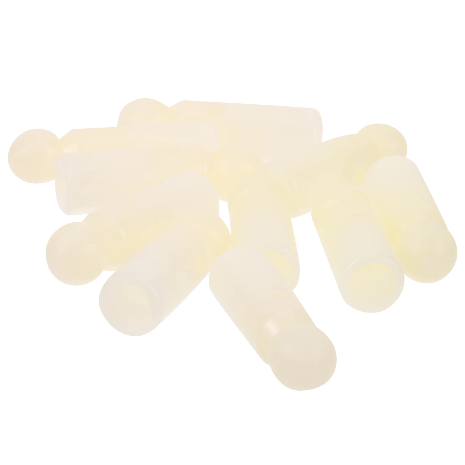 

10 Pcs Tail Beads Accessories Plastic Bone Covers for Repair Replacement Folding Umbrella Parts Rain Umbrella White