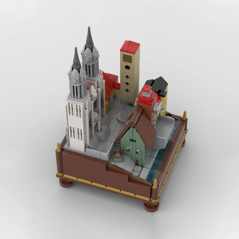 Modello Regensburg Old Town da 622 pezzi compatibile, ideale per gli appassionati di paesaggi urbani