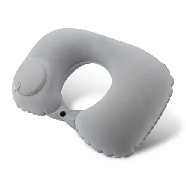 

Travel Neck Pillow - Self-Inflatable Pillow with Luxuriously Soft Washable Cover and Packsack - Compact and Lightweight Support