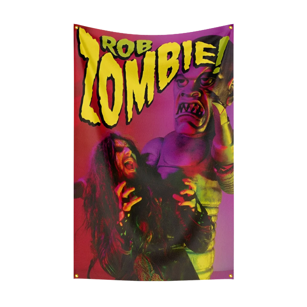 3x5 Ft Singer R-Rob Zombies Flag Polyester Digital Printing Banner for Bedroom Wall Art Out Door Tapestry Decoration