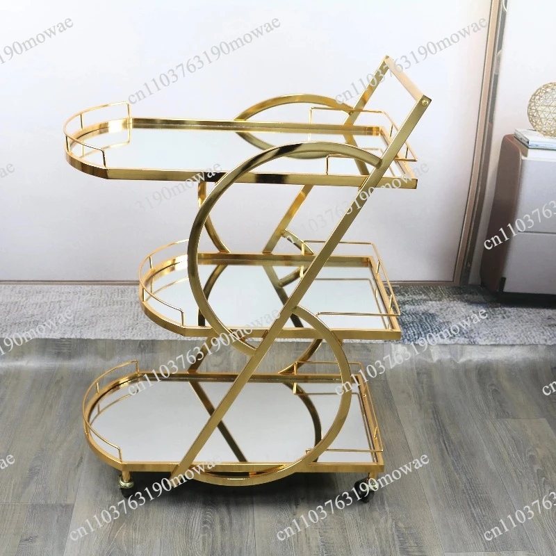 Stainless steel rack dining car plexiglass wine car five-star hotel dining car acrylic