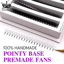 Mega Storage Lashes Tray 1000 Fans 0.05 0.07 Handmade 8-16mm Rapid Pointy Base Promade Volume Fans Sharp Pointy Stem Loose Fan