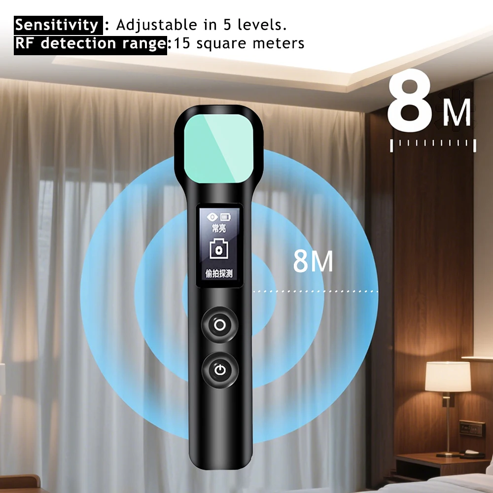 S700 숨겨진 카메라 감지기 8M 감지 GPS 감지 안티 엿보기 카메라는 여행 호텔을위한 5H 휴대용 가제트를 계속 사용합니다.