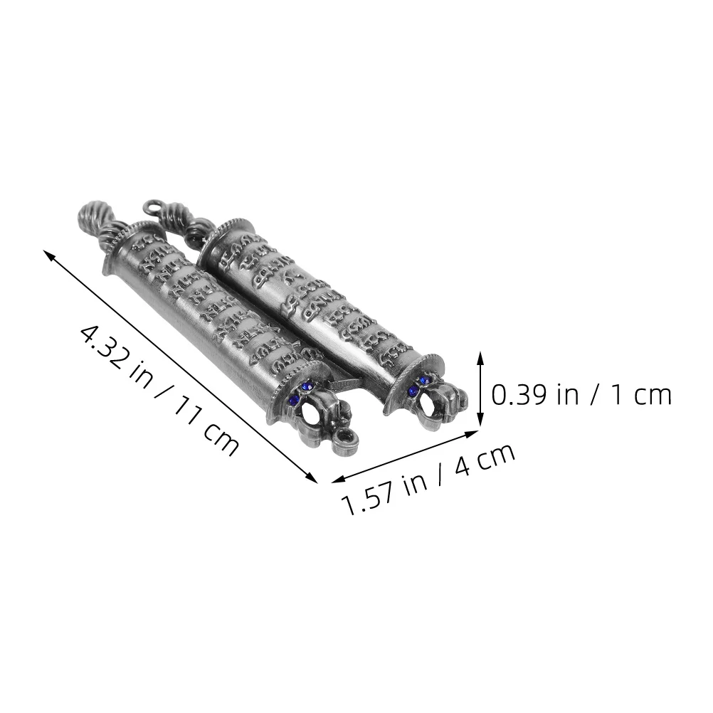 

1 set Decor Religious Adornment With Scroll Home Scroll Set Retro Mezuzah Decoration Mezuzah Set