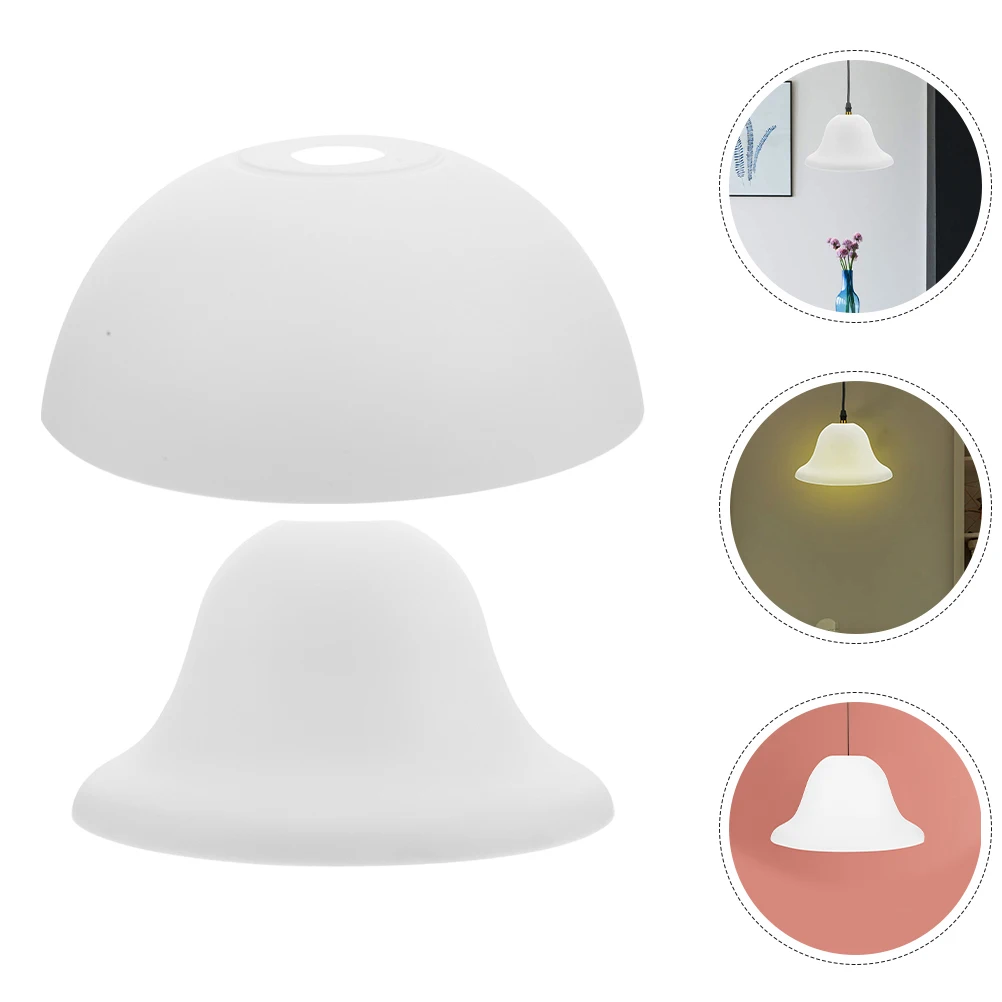 

2 Pcs Small Lamp Shades Plastic Lampshade Replacement Frame Cover of White for Light Fixture Travel