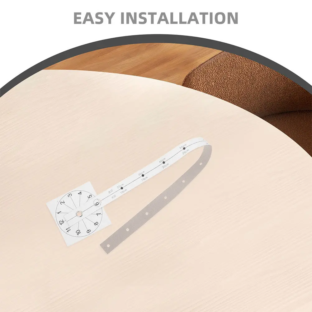 8Pcs Wall Clock Components Large Positioning Ruler Clear Graduated Scale DIY Assembly Tool for Bedroom Office Living Room