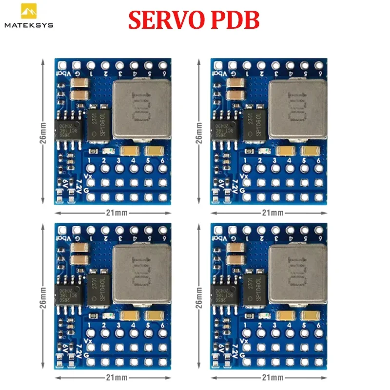1 Uds MATEK SERVO PDB con BEC 5,5-36V a 5-8,2 V BEC módulo de potencia de voltaje 5V/6V/ 7,2 V/8,2 V Servo placa de distribución para Dron RC