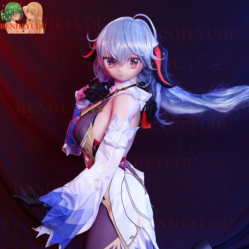 

RENHEYUOU-125cm Lifelike Full Body Soft Solid Action Skeleton Solid Model Real Silicone Dolls PVC Head Action Figure for Display