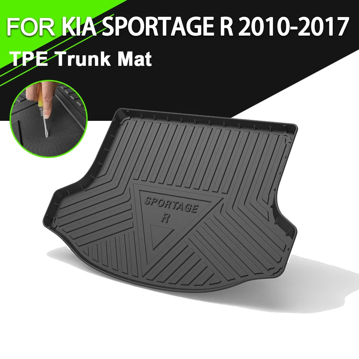 

Коврик для багажника из ТПЭ для KIA SPORTAGE R 2010-2017, автомобильный водонепроницаемый нескользящий резиновый подкладка для груза, аксессуары