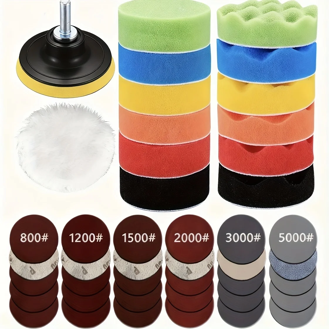 Polishing kits, polishing accessories, angle grinders, polishers for polishing, grinding, and waxing, automotive buffer drill po