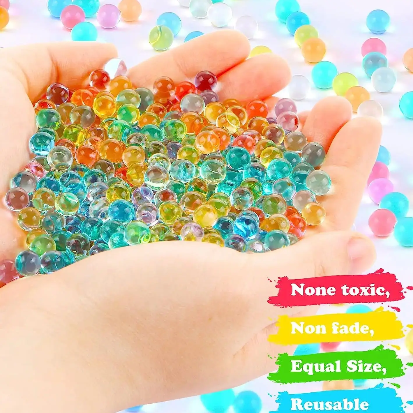 4 Bags Water Beads Refill Ammo Non-Toxic Gel Balls for Gel Splatter Gun Growing Water Beads DIY Home Crafts Decoration Crystal