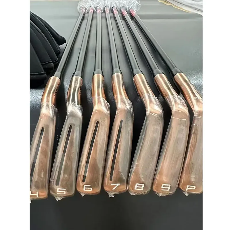 STLF New Golf Irons Copper Color Set 456789P with Shaft and Grip Golf Club Iron Set 7pcs Head Cover - Image 4