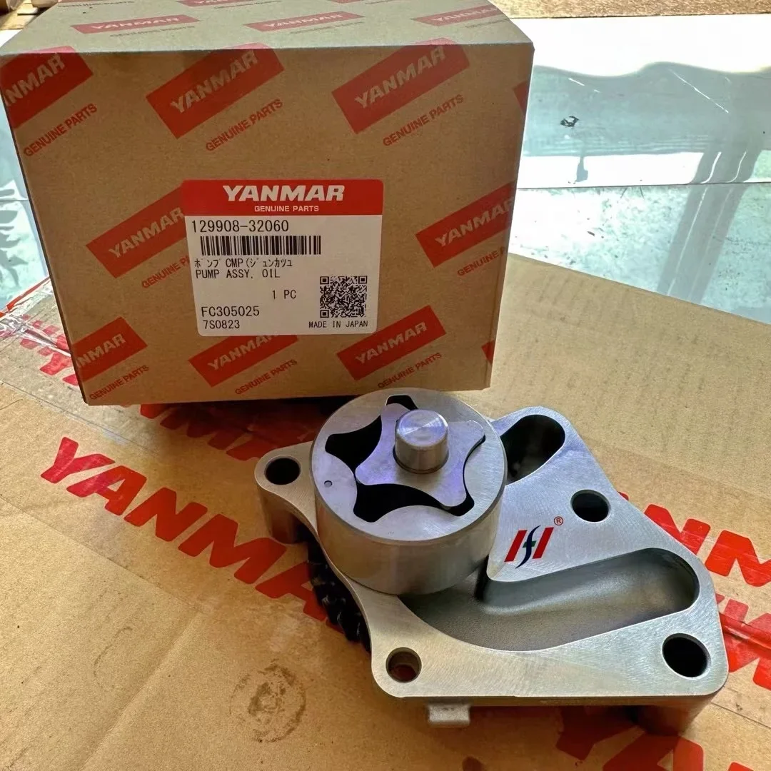 New Original 4TNV98T Engine Oil Pump 129908-32060 Lubrication Oil Pump For YANMAR