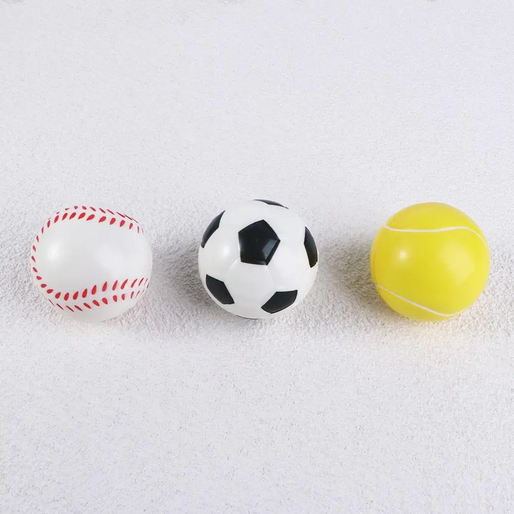 Novedad, pelotas de esponja de tenis para niños, béisbol, fútbol, juguetes antiestrés, pelota de mano para apretar, pelota de goma de espuma de crecimiento lento