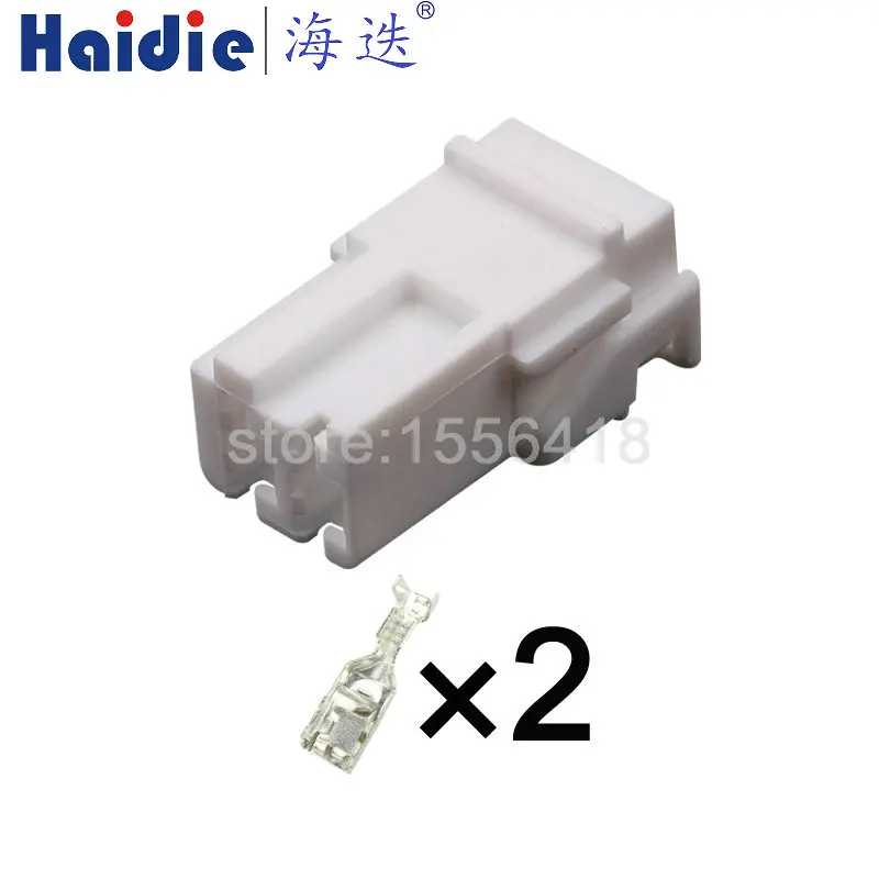 

1-50 sets 2pin auto female crimp connector wiring unsealed connector 142680-9