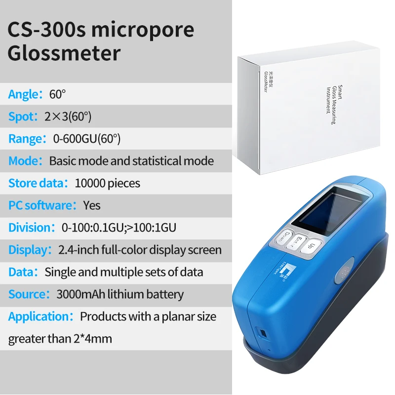 Misuratore di lucentezza superficiale multi-angolo 20/60/85 angolo di ricarica USB glossmetro Standard ISO ASTM per vernice Auto gomma plastica