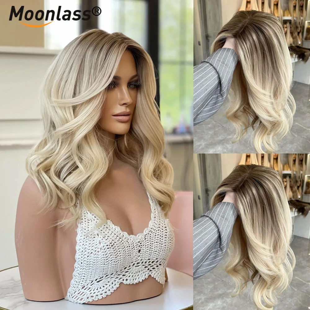 

Ombre Honey Blonde Body Wave Wig 100% Human Hair 200 Density 13x6 Lace Front Wigs Pre-plucked Brazilian Remy Human Hair Wigs