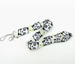 New 1 pcs Panda  Lanyards Keys Neck Strap For Card Badge Key Chain Lanyard Key Holder DIY Hang Rope Keyrings
