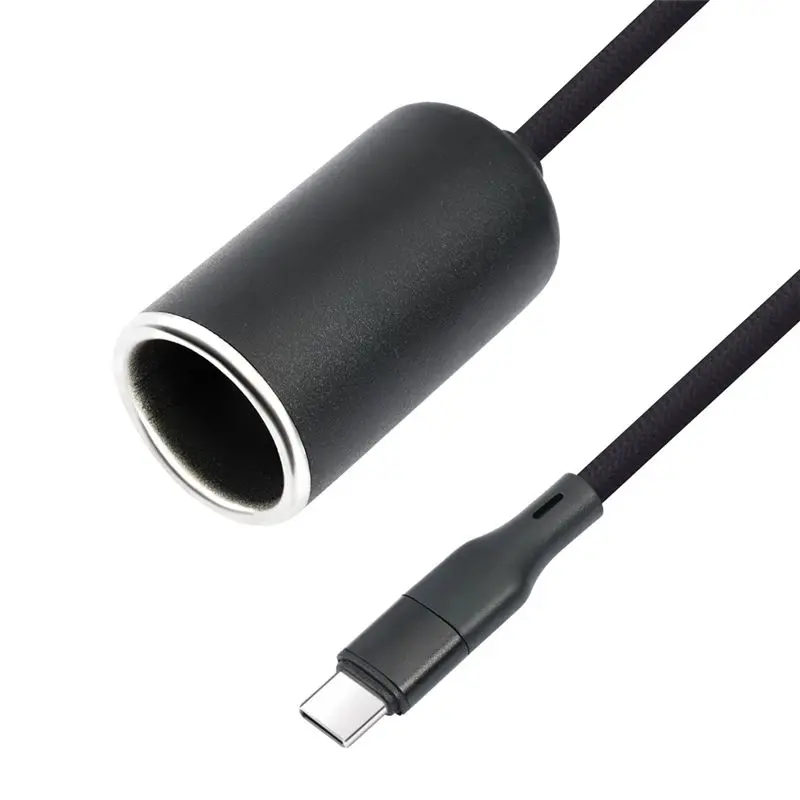 Super Deal -Type C With Voltage Display To Cigarette Lighter Adapter Connector Adapter Cable  Car Elektronica Accessoires