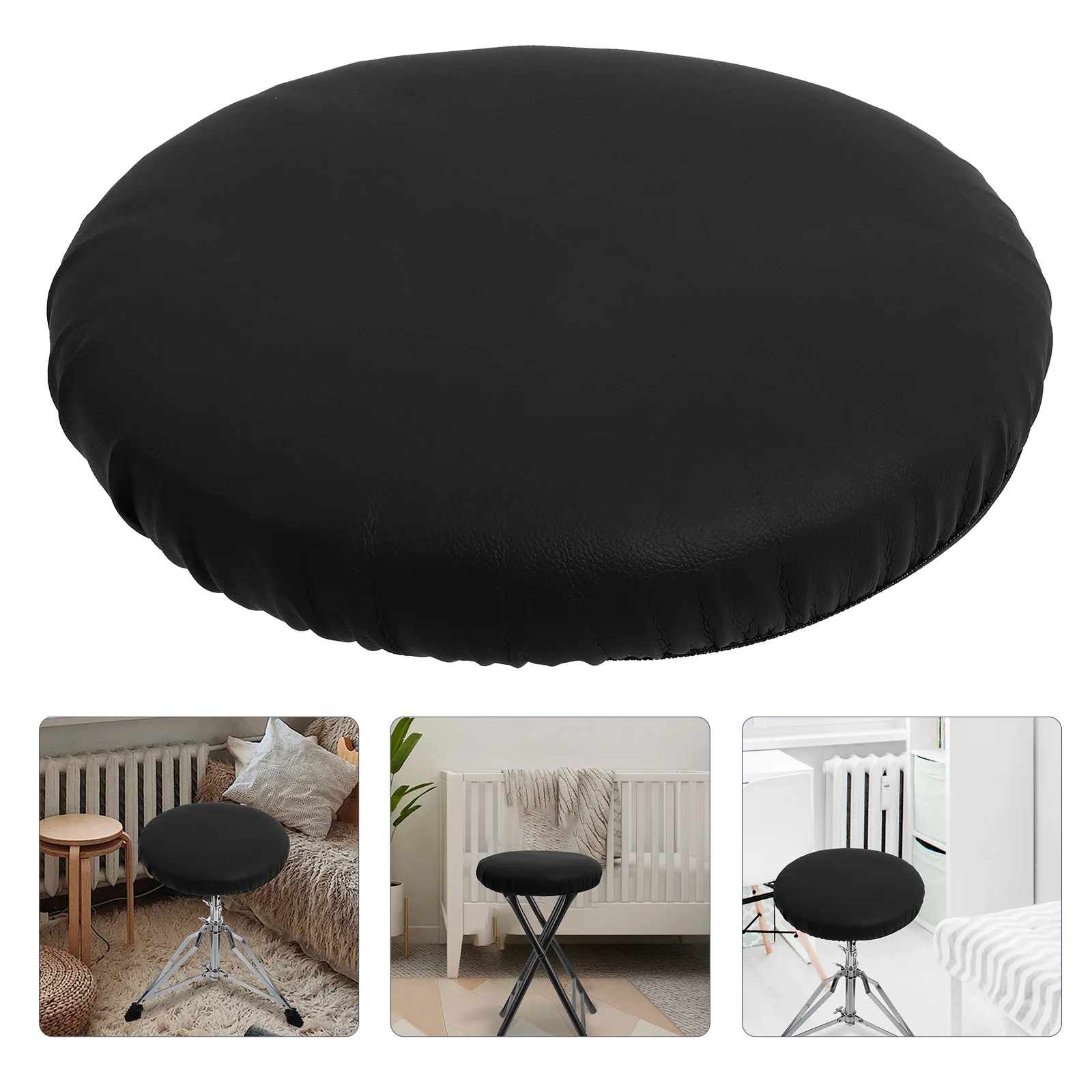 

Round Bar Stool Seat Cover Washable Cushion Slipcover For Chair Protector Dining Kitchen Bar Seat Cover