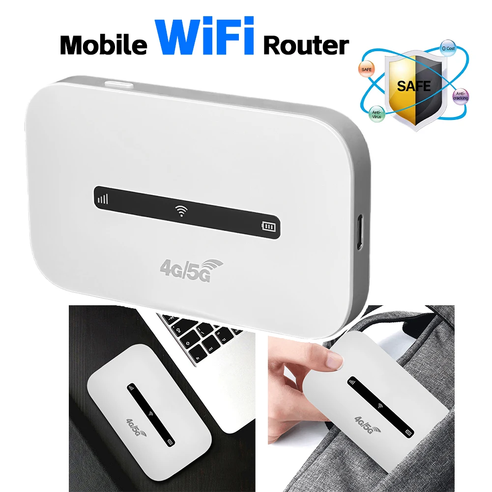 

4G LTE Wireless Internet Router 3000mAh 150Mbps Modem Router Support 8 To 10 Users with SIM Card Slot for Home Office Car Travel