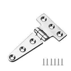 Heavy Duty T Hinges, Boat Hinges 4 Inch(1 PCS), Stainless Steel Marine Hinges, 316 Ss with Screws