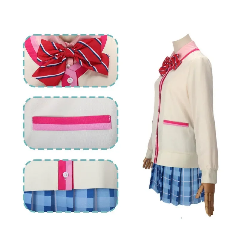 Anime Akiyama Mizuki Progetto Sekai Colorato Costume Cosplay di Scena Ragazze Quotidiano JK Uniforme Scolastica Donne Abiti di Carnevale di Halloween