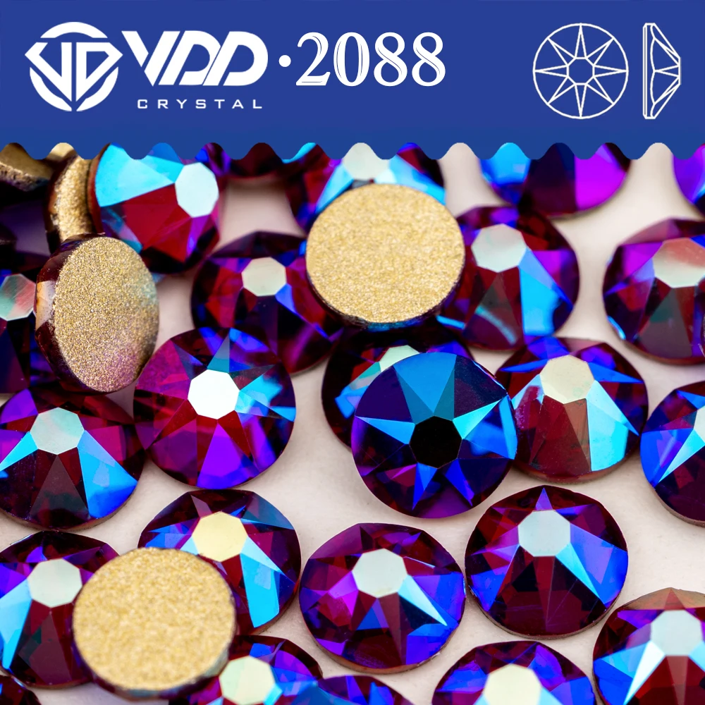 VDD 096 Garnet AB SS16-SS30 고급 AAAAA 2088 크리스탈 나일 스트라스 스톤 플랫백 다이아몬드 장식용 DIY 추천 리뷰