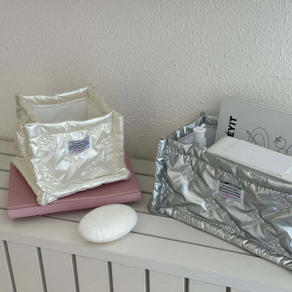 

Desktop Storage Cosmetic Storage Bag Toiletries Organizer Protective Case Korean Ins Storage Case Multipurpose PU Cloth