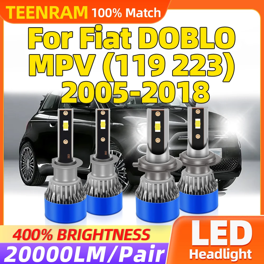

240W Canbus LED Car Headlight Bulbs 40000LM Auto Lights 6000K For Fiat DOBLO MPV (119 223) 2005-2013 2014 2015 2016 2017 2018