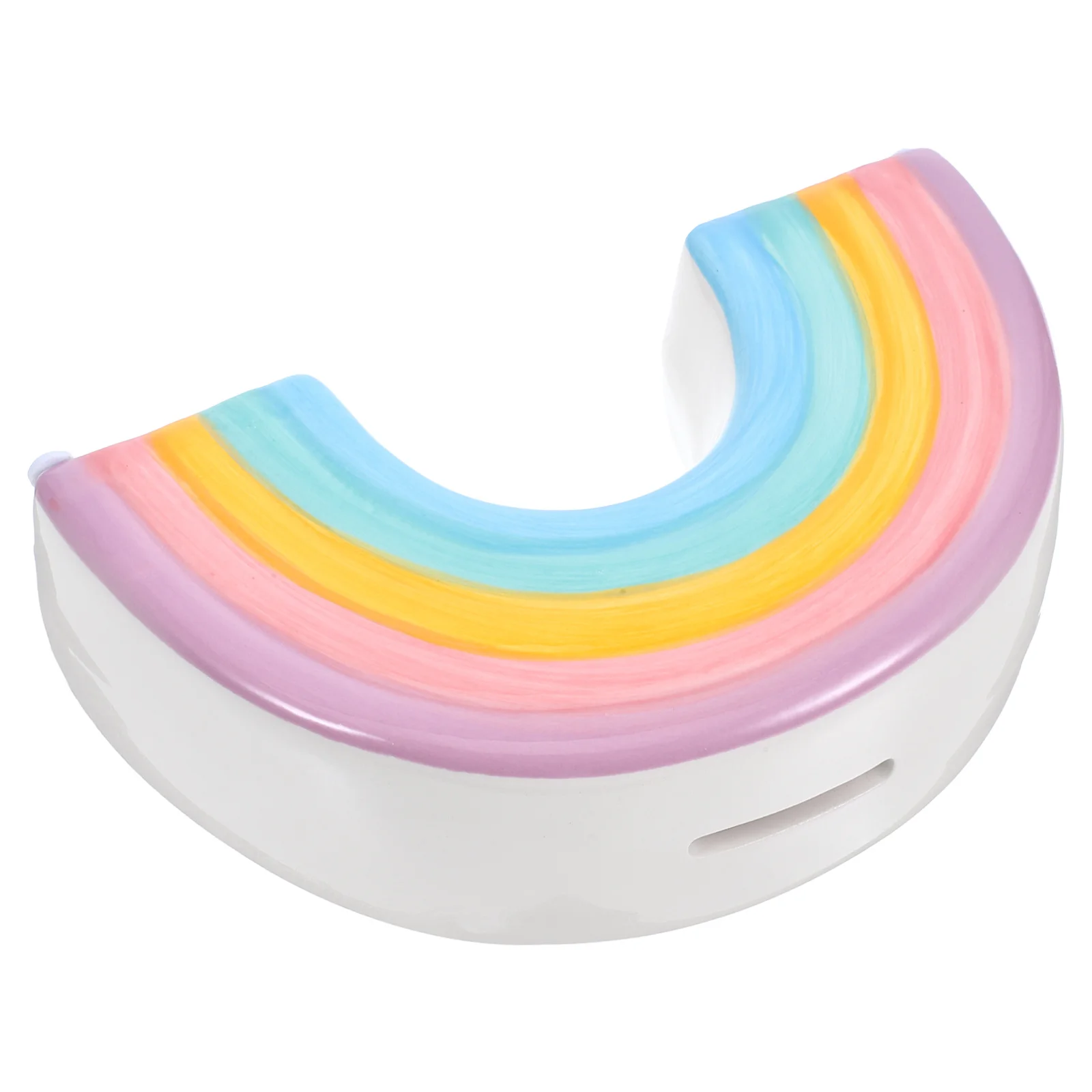 

Cartoon Rainbow Coin Bank Creative Ceramic Money Pot for Organizing Spare Change Bills Desktop Storage Solution for